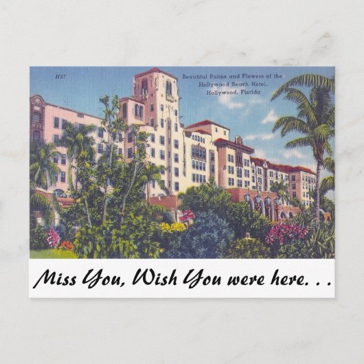 Hollywood Beach Hotel, Hollywood, Florida Briefkaart (Voorkant)
