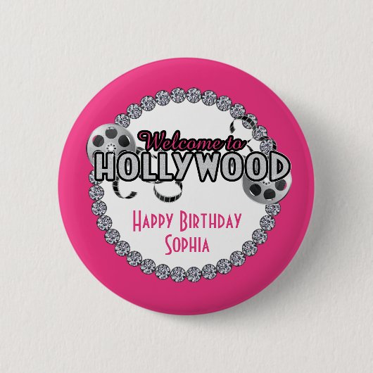 Hollywood Birthday Button (Voorkant)