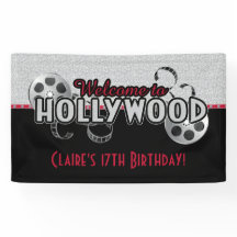 Hollywood Birthday Party Banner