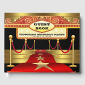 Hollywood Birthday Party Guest Book Gastenboek (Voorkant)