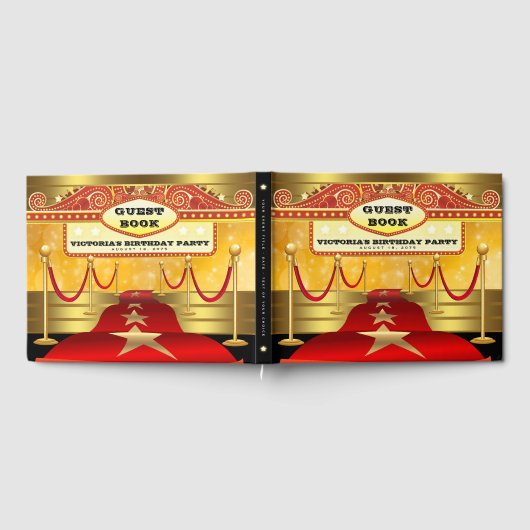 Hollywood Birthday Party Guest Book Gastenboek (Volledig)
