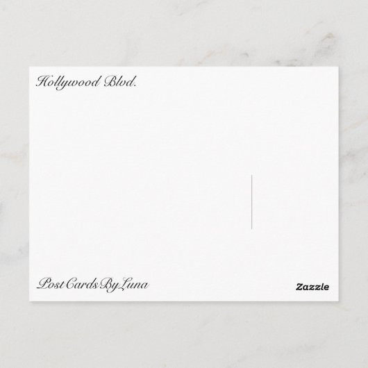 Hollywood Blvd Briefkaart (Achterkant)
