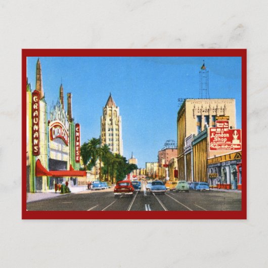 Hollywood Boulevard, Los Angeles  Briefkaart (Voorkant)