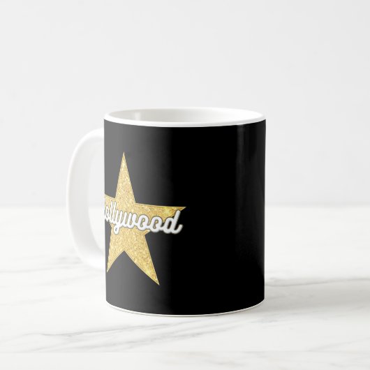 Hollywood Boulevard Script en Star Coffee Mok (Voorkant links)