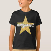 Hollywood Boulevard Script en Star T-Shirt (Voorkant)