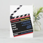 HOLLYWOOD BROADWAY MOVIES Bar Mitzvah Invite Kaart (Staand voorkant)