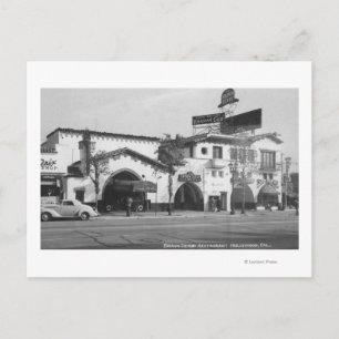 Hollywood, CA Brown Derby Restaurant Uitzicht Briefkaart