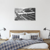 Hollywood, CA Cahuenga Pass Freeway Uitzicht Canvas Afdruk (Insitu (Slaapkamer))