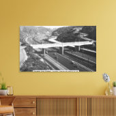 Hollywood, CA Cahuenga Pass Freeway Uitzicht Canvas Afdruk (Insitu (Woonkamer))