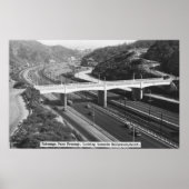 Hollywood, CA Cahuenga Pass Freeway Uitzicht Poster (Voorkant)