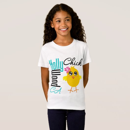 Hollywood CA Chick 1 T-shirt (Voorkant volledig)