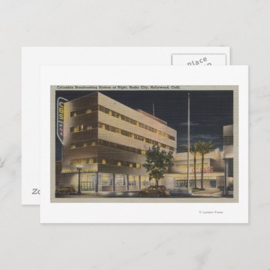 Hollywood, CA - Columbia Broadcasting System Briefkaart (Voorkant / Achterkant)