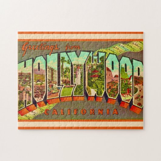Hollywood CA Groet Legpuzzel (Horizontaal)