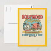 Hollywood, CA – Hollywood en Vine Retro Briefkaart (Voorkant / Achterkant)