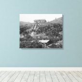 Hollywood, CA Japans tuinen Uitzicht Foto Canvas Afdruk (Insitu (Houten vloer))