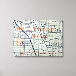 Hollywood, CA Kaart Afdrukken