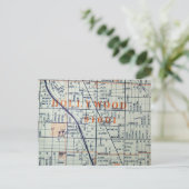HOLLYWOOD, CA  Map Briefkaart (Staand voorkant)