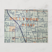 HOLLYWOOD, CA  Map Briefkaart (Voorkant)