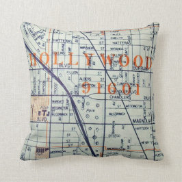 HOLLYWOOD, CA Map Kussen