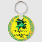 Hollywood CA Palm Tree Sleutelhanger (Voorkant)