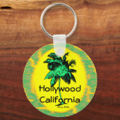 Hollywood CA Palm Tree Sleutelhanger (Voorkant)