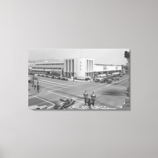 Hollywood, CA Uitzicht van Radio City en NBC Studi Canvas Afdruk (Voorkant)