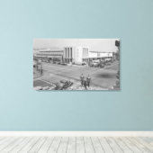 Hollywood, CA Uitzicht van Radio City en NBC Studi Canvas Afdruk (Insitu (Houten vloer))