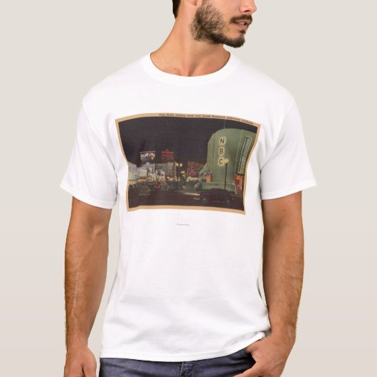 Hollywood, CA-Vine Street, van Sunset T-shirt (Voorkant)