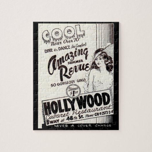 Hollywood Cabaret Restaurant uit 1930 Legpuzzel (Verticaal)