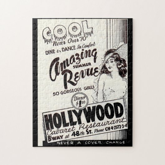 Hollywood Cabaret Restaurant uit 1930 Legpuzzel (Verticaal)