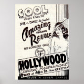 Hollywood Cabaret Restaurant uit 1930 Poster (Voorkant)
