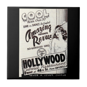 Hollywood Cabaret Restaurant uit 1930 Tegeltje