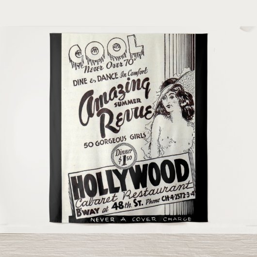 Hollywood Cabaret Restaurant uit 1930 Wandkleed (Voorkant)