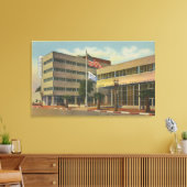 Hollywood, CAColumbia Square, KNX Broadcasting Canvas Afdruk (Insitu (Woonkamer))