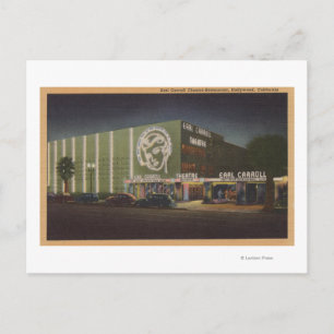 Hollywood, CAEarl Carroll Theater & Restaurant Briefkaart