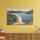 Hollywood, CALake Hollywood & Mulholland Drive Canvas Afdruk (Insitu (Woonkamer))