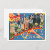 Hollywood, California  Big Letters Briefkaart (Voorkant / Achterkant)