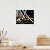 Hollywood California Boulevard Night Poster (Keuken)