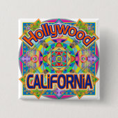 Hollywood CALIFORNIA Happy Button (Voorkant)