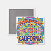 Hollywood CALIFORNIA Happy Magnet (Voorkant / Achterkant)