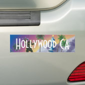 Hollywood California Palm Tree Bumpersticker Art (Op auto)