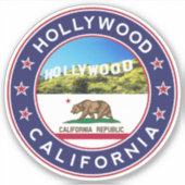 Hollywood, California Sticker (Voorkant)
