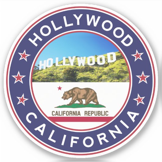 Hollywood, California Sticker (Voorkant)