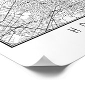 Hollywood California Street Map Poster (Hoek)