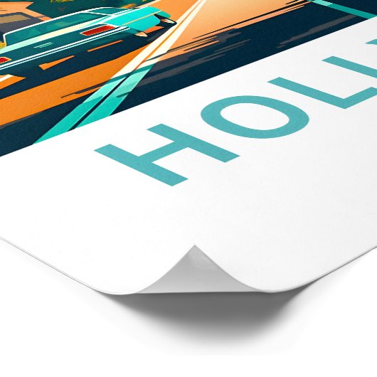 Hollywood California Travel Print (Hoek)