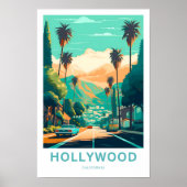 Hollywood California Travel Print (Voorkant)