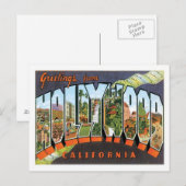 Hollywood California Travel US City Briefkaart (Voorkant / Achterkant)