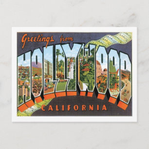 Hollywood California Travel US City Briefkaart