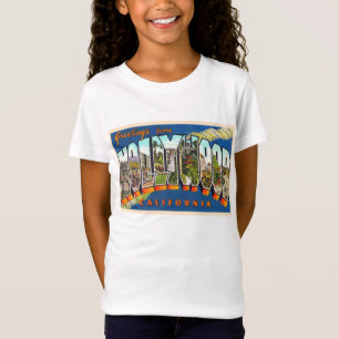 Hollywood California Vintage Large Letter Briefkaa T-shirt