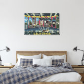 Hollywood, CaliforniaLarge Letter Scenes 2 Canvas Afdruk (Insitu (Slaapkamer))